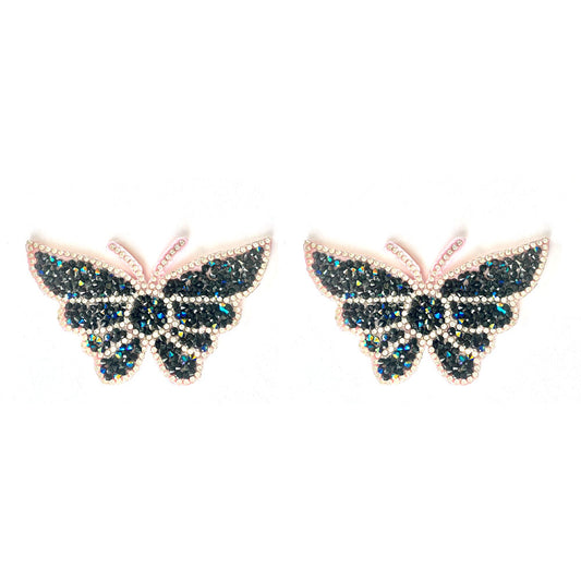 Mina Butterfly Nipple Pasties, Covers (2pcs) for Burlesque, Raves, Festivals and Lingerie