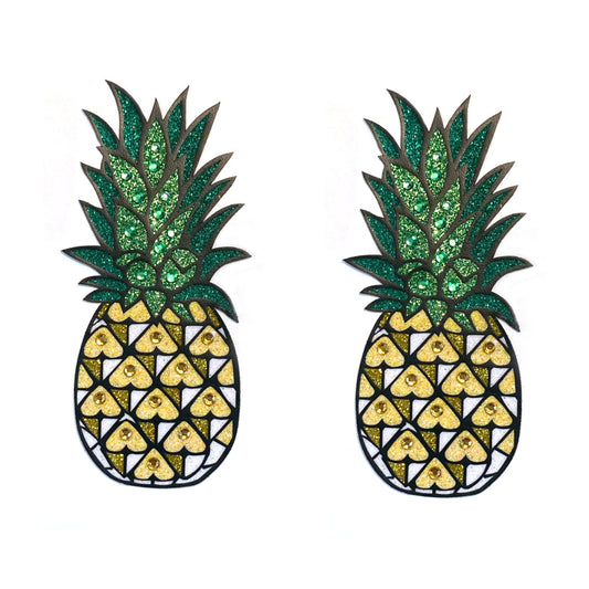 Pina Colada Pineapple Nipple Pasty, Covers for Burlesque, Lingerie, Festivals, Raves