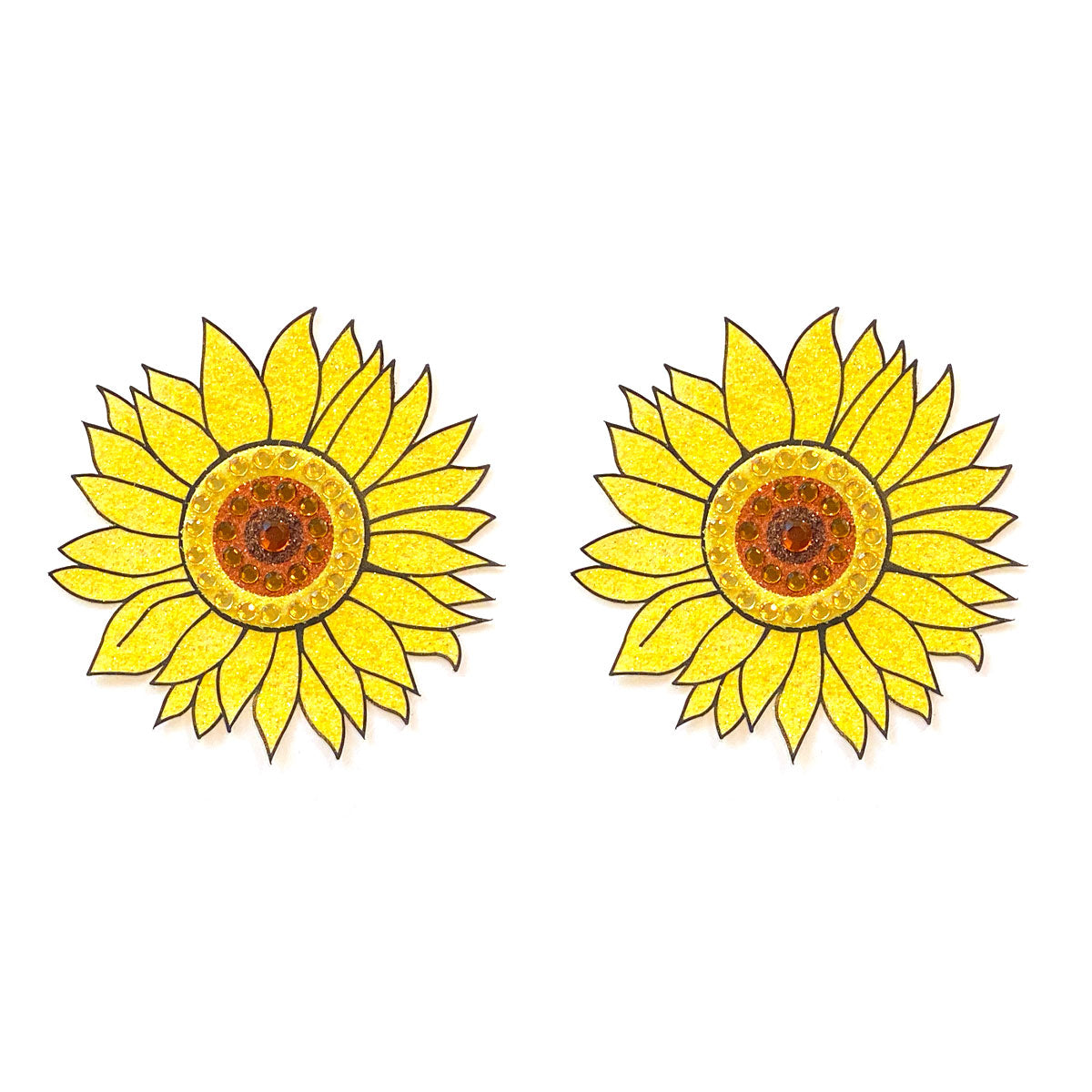 Sunflower Daze  Sunflower Glitter Nipple Pasty, Covers ( 2pcs)